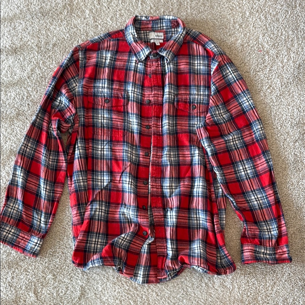 Sonoma Red and Blue Plaid Men's Shirt